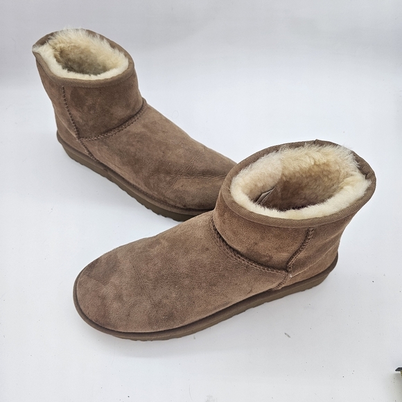 UGG Classic Mini II Boots Chestnut Tan Size 10 Preowned - Picture 4 of 14